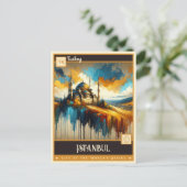 トルコ，イスタンブール |ヴィンテージ絵画ー ポストカード (スタンド正面)