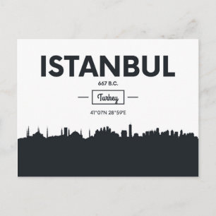 トルコ，イスタンブール  都市座標 ポストカード