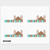 トルコ，イスタンブール 長方形シール (シート)