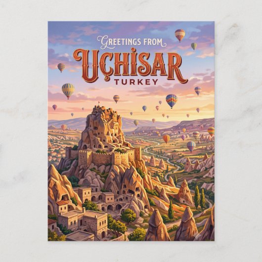トルコ ウチヒサル ポストカード (正面)