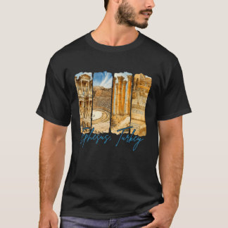 トルコ エフェソス 旅行 旅 ブラシストローク お土産 Tシャツ