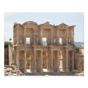 トルコ,エペソのセルサス図書館 フォトプリント