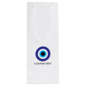 トルコ ギリシャ 結婚式 邪悪な目 青いマティ ロゴ ワインギフトバッグ (裏面)