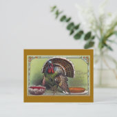 トルコ、クランベリーソース&パンプキンパイ感謝祭 シーズンポストカード (スタンド正面)