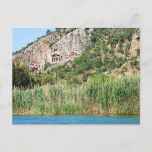 トルコ，ダリヤのLycian Rock Tombs ポストカード