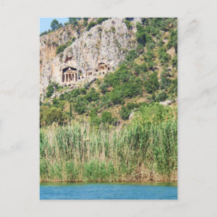 トルコ，ダリヤのLycian Rock Tombs ポストカード