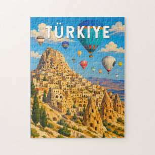 トルコ・テュルキエ イラスト 旅行 アート ヴィンテージ ジグソーパズル