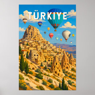 トルコ・テュルキエ イラスト 旅行 アート ヴィンテージ ポスター