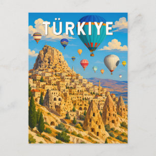 トルコ・テュルキエ イラスト 旅行 アート ヴィンテージ ポストカード