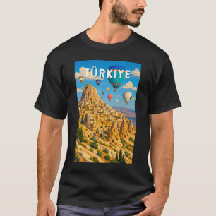 トルコ・テュルキエ イラスト 旅行 アート ヴィンテージ Tシャツ