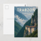 🌲 トルコ トラブゾン 山の修道院 谷の景色 ポストカード (正面/裏面)