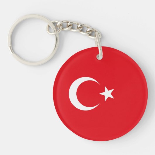 トルコ – トルコ国旗 キーホルダー (正面)