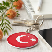 トルコ（トルコ）国旗 キーホルダー (側面)