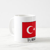 トルコ(トルコ)国旗 コーヒーマグカップ (正面左)