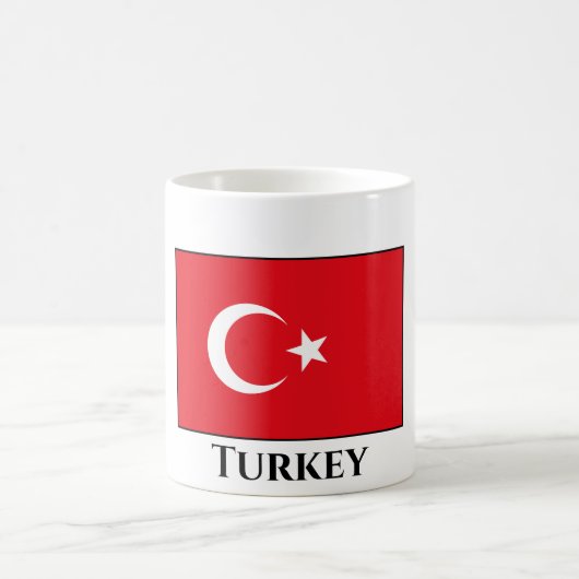トルコ(トルコ)国旗 コーヒーマグカップ (中央)
