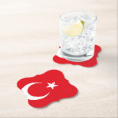 トルコ（トルコ）国旗 ペーパーコースター (インサイチュ)