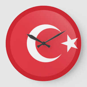 トルコ（トルコ）国旗 ラージ壁時計