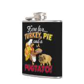 トルコ、パイとプルトー感謝祭パグ犬 フラスク (左)
