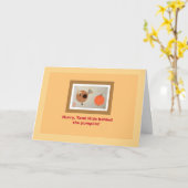 トルコ&パンプキンユーモアのある急いで、トム!サンクスギビング カード (黄色い花)