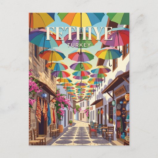 トルコ フェティエ旧市街 ポストカード (正面)