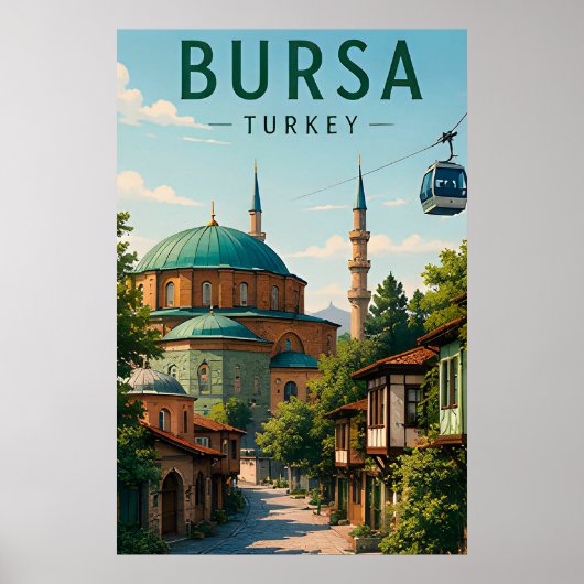 トルコ ブルサ オスマン帝国遺産 ウルダグ山 ポスター (正面)