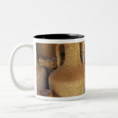 トルコ、ボドルム、ターコイズコースト、ボドルム ツートーンマグカップ (左)