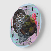 トルコ:  花の青銅色のトム ラージ壁時計 (傾斜)