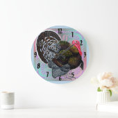 トルコ:  花の青銅色のトム ラージ壁時計 (ホーム)