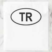 トルコ「TR」 楕円形シール (バッグ)