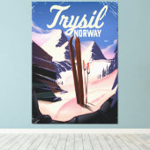 トルシル ノルウェー スキー キャンバスプリント (インサイチュ (ウッドフロア))