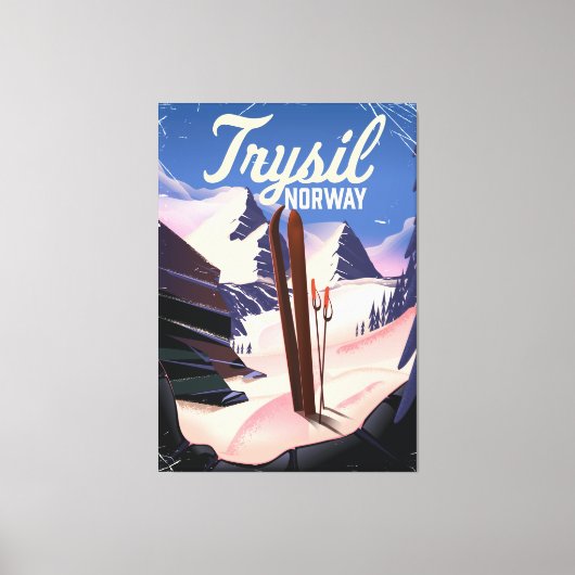 トルシル ノルウェー スキー キャンバスプリント (正面)