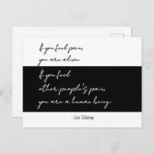 トルストイの共感に関する名言 あなたが痛みを感じる時 シーズンポストカード (正面/裏面)