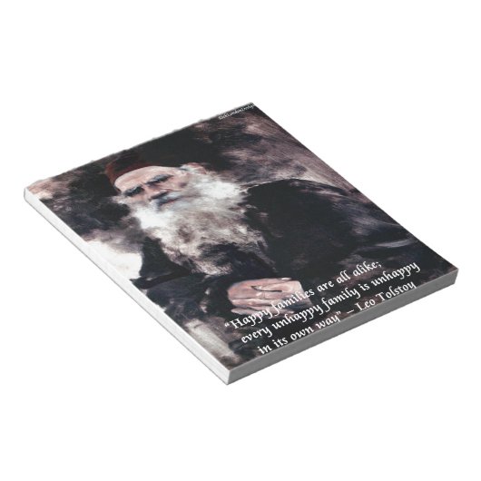 トルストイアンナカレーニナハッピーファミリースィーズ引用文 ノートパッド (アングル)