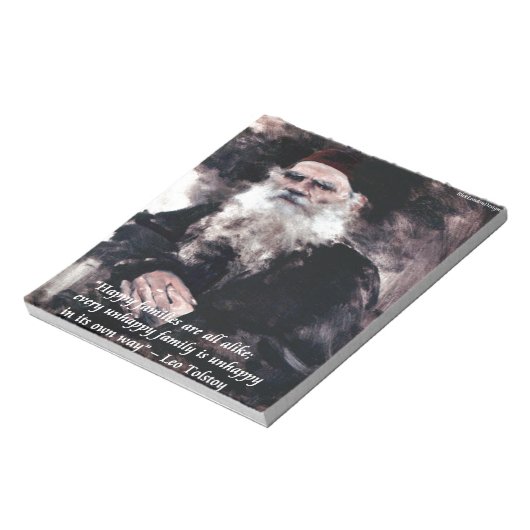 トルストイアンナカレーニナハッピーファミリースィーズ引用文 ノートパッド (回転)