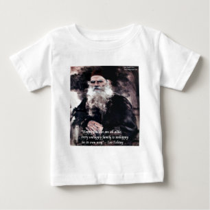 トルストイ アンナ・カレーニナ 幸せな家族 引用 ベビーTシャツ