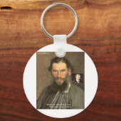 トルストイ「ニーチェ=愚かな」引用文ギフトTeeなど キーホルダー (正面)