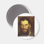 トルストイ「自分を変える」知恵引用文ギフト&ティー マグネット (正面/裏面)