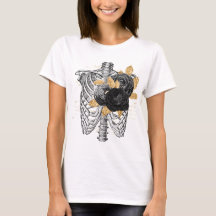 トルソヴィンテージ黒バラとフェイク金ゴールド葉