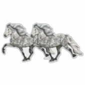 トルットする魅力的なアイスランドの馬 シール (正面)
