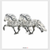 トルットする魅力的なアイスランドの馬 シール (シート)
