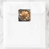 トルティーヤのチップスにサルサをボウルに入れて スクエアシール (バッグ)