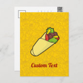 トルティーヤサンドイッチラップポストカード ポストカード (正面/裏面)