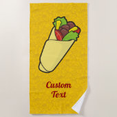 トルティーヤサンドイッチラップ ビーチタオル (正面)