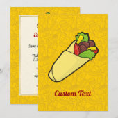 トルティーヤサンドイッチラップ 招待状 (正面/裏面)