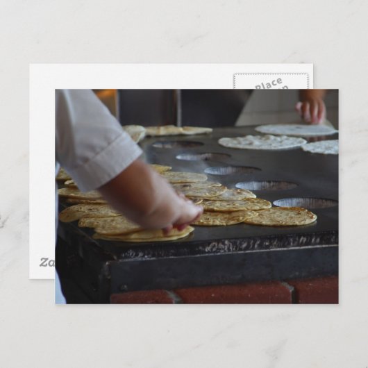 トルティーヤスが作られている旧市街サンディエゴ ポストカード (正面/裏面)