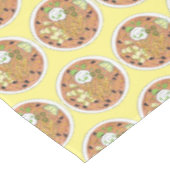 トルティーヤスープのボウルTex Mex食品チップアボカド テーブルクロス (アングル)