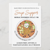 トルティーヤスープ調理外食コンペ夕食フード 招待状 (正面/裏面)