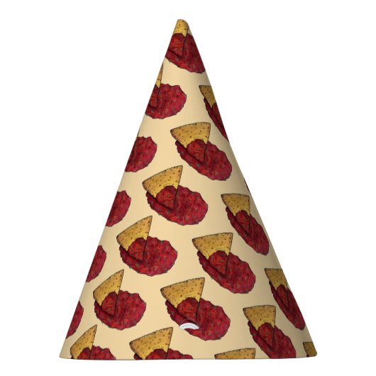 トルティーヤチップスとディップトマトサルサメキシコ料理 パーティーハット (右)