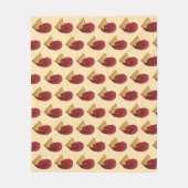 トルティーヤチップスとディップトマトサルサメキシコ料理 フリースブランケット (正面)