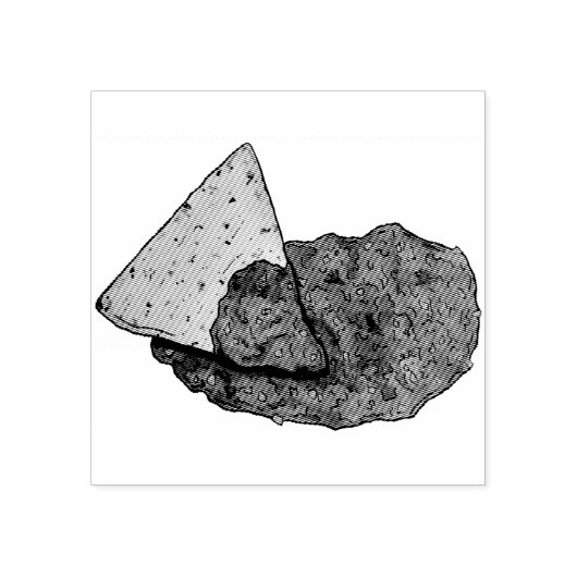 トルティーヤチップスとディップトマトサルサメキシコ料理 ラバースタンプ (インプリント)